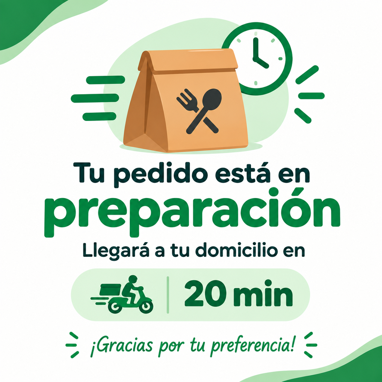Tu pedido está en preparación